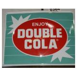 Double cola porcelain sign (16' wide)