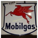 Mobilgas porcelain sign 12 in tall