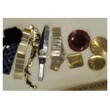 Vintage compacts and belts
