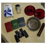 Bushnell binoculars, advertising Banks, red lens