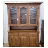 Oak China cabinet (approx 56'W x 81' H x 19'D)