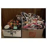 Coat hangers, radio, and more