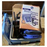 Hockey clock, blood pressure monitor, mini tote
