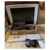Computer monitor, keyboard and mice