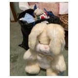 Bag of stuffed animal toys