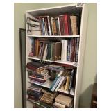 Bookcase-6 ft w/ top shelf ONLY of vintage book