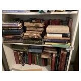 (2) shelves of vintage books and more