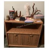 Microwave stand and contents