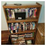Book shelf w/top 2 shelves of VHS movies ONLY