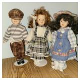 (6) porcelain dolls