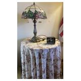 Table, lamp and alarm clock