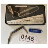Croft & Barrow knife and (2) pocket knives
