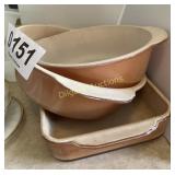 Fire King casserole dishes, cups, bowls