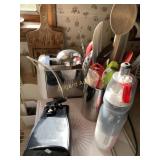 Kitchen utensils, toaster and more
