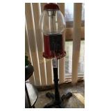 Carousel gum ball machine on stand