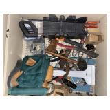 Drawer of tools, work belt, more