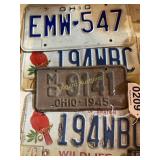 1945 Motorcycle License plate & more