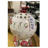 Ceramic Santa on ornament