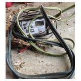 Charger and jumper cables, Igloo cooler
