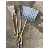 Garden tools, snow shovel
