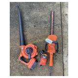 B&D Electric hedge trimmer, 18v leaf blower