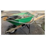 Wheel barrel, garden hose and more