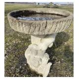 Concrete bird bath