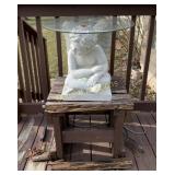 Angel table and wooden table