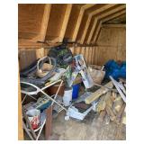 Aircraft push mower & Contents of shed