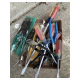 Misc Craftsman screwdrivers, plyers, ring set,