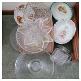 Glass serving dishes, painted bowls and more