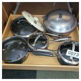 Cooks pans with lids and other pans