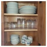 Pfaltzgraff dish set and glasses