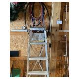 Step ladder, jumper cables