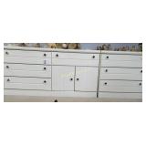 Dresser and (2) 3-drawer chests