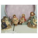 (4) Down Petticoat Lane figurines