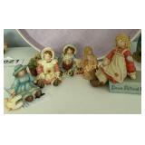 (5) Down Petticoat Lane figurines