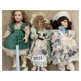 (3) Porcelain dolls