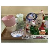 Christmas decor, bowls, glassware
