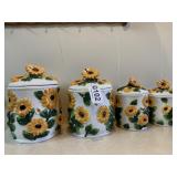 Sunflower kitchen canisters
