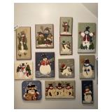 (12) Snowman pictures (Hand painted)