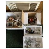 (4) Christmas village pieces