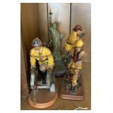 (2) Red Hats of Courage figures, Liberty figure