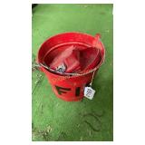Fire bucket and Fire alarm bell