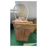 Wood Chair and TV trays