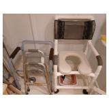 Invalid Restroom seats and walker