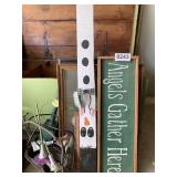 Misc pictures, wooden snowman decor and more