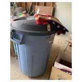 32 Gallon Rubbermaid trash can, flag and more