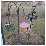 Plant hook, birdhouse,  rain guage and more