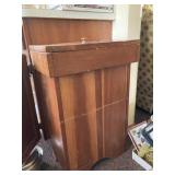 Wooden trash can